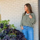 Clara Vine Print Filigree Blouse - Jessi Jayne Boutique