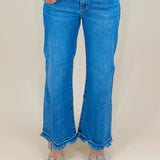 Risen Breezy Edge Cropped Wide Leg Jeans - Jessi Jayne Boutique