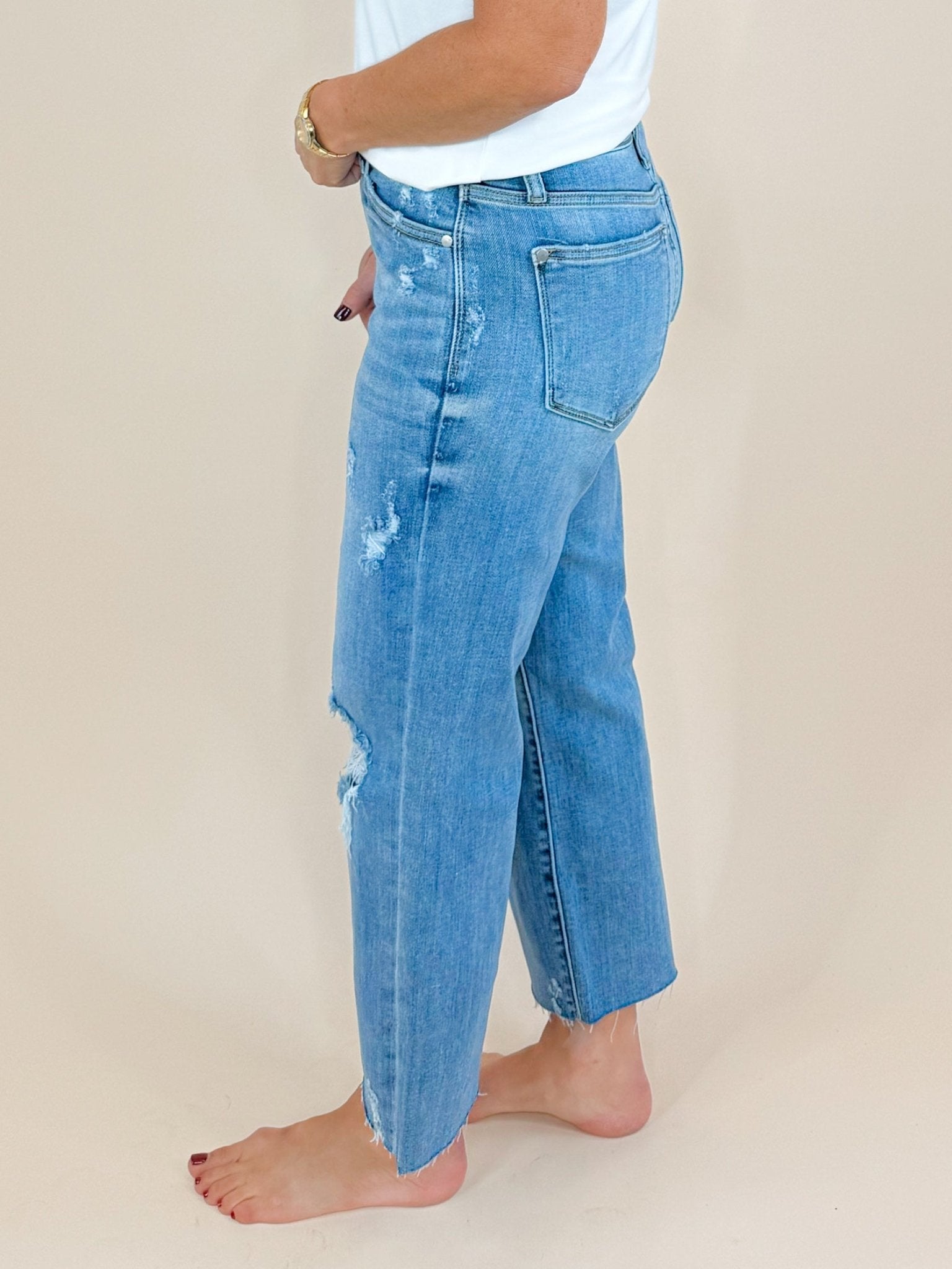 Judy Blue Everyday Edge Crop High Waist Wide Leg Jeans - Jessi Jayne Boutique