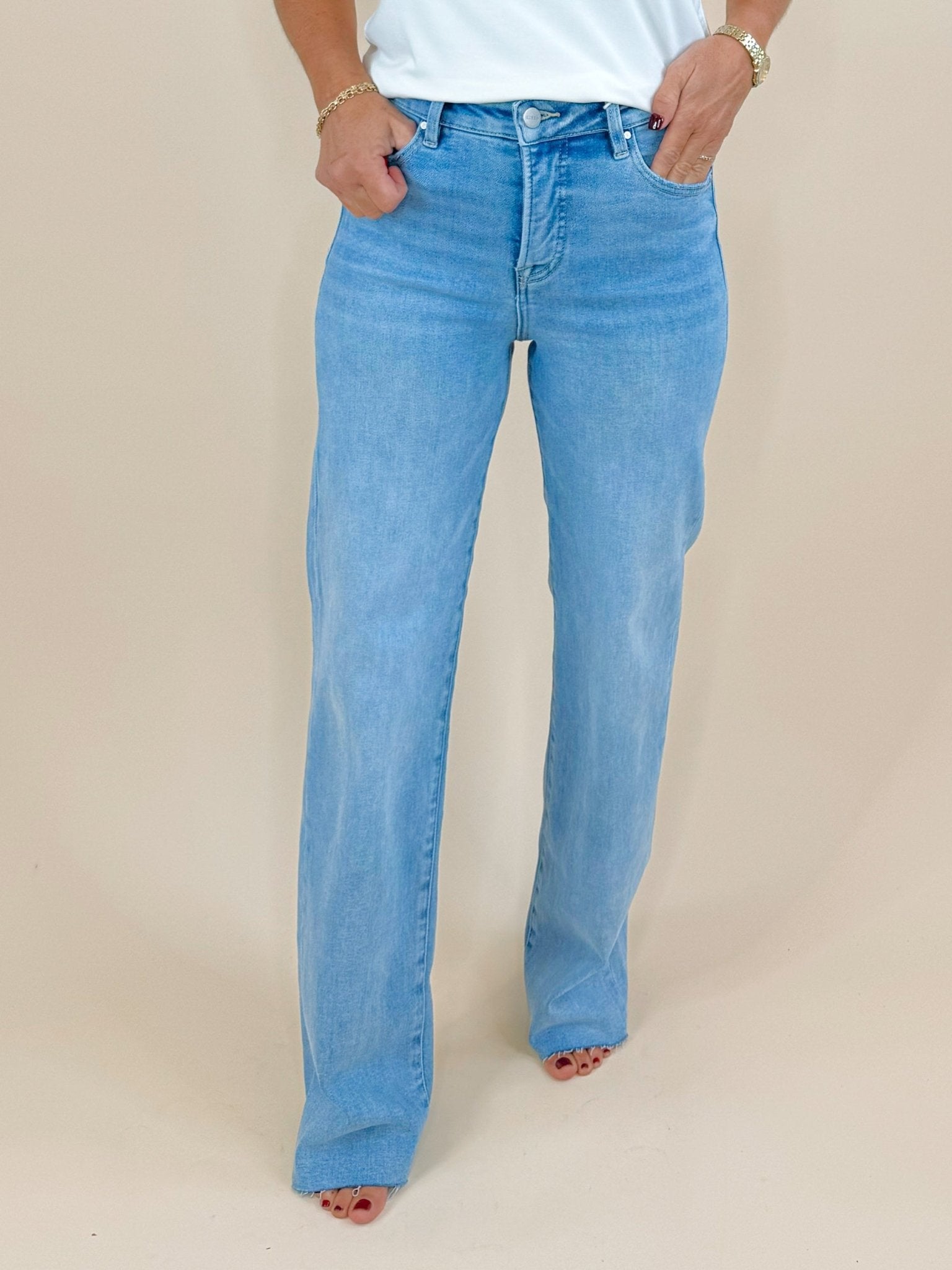 Risen On Point Straight Leg Jeans - Jessi Jayne Boutique
