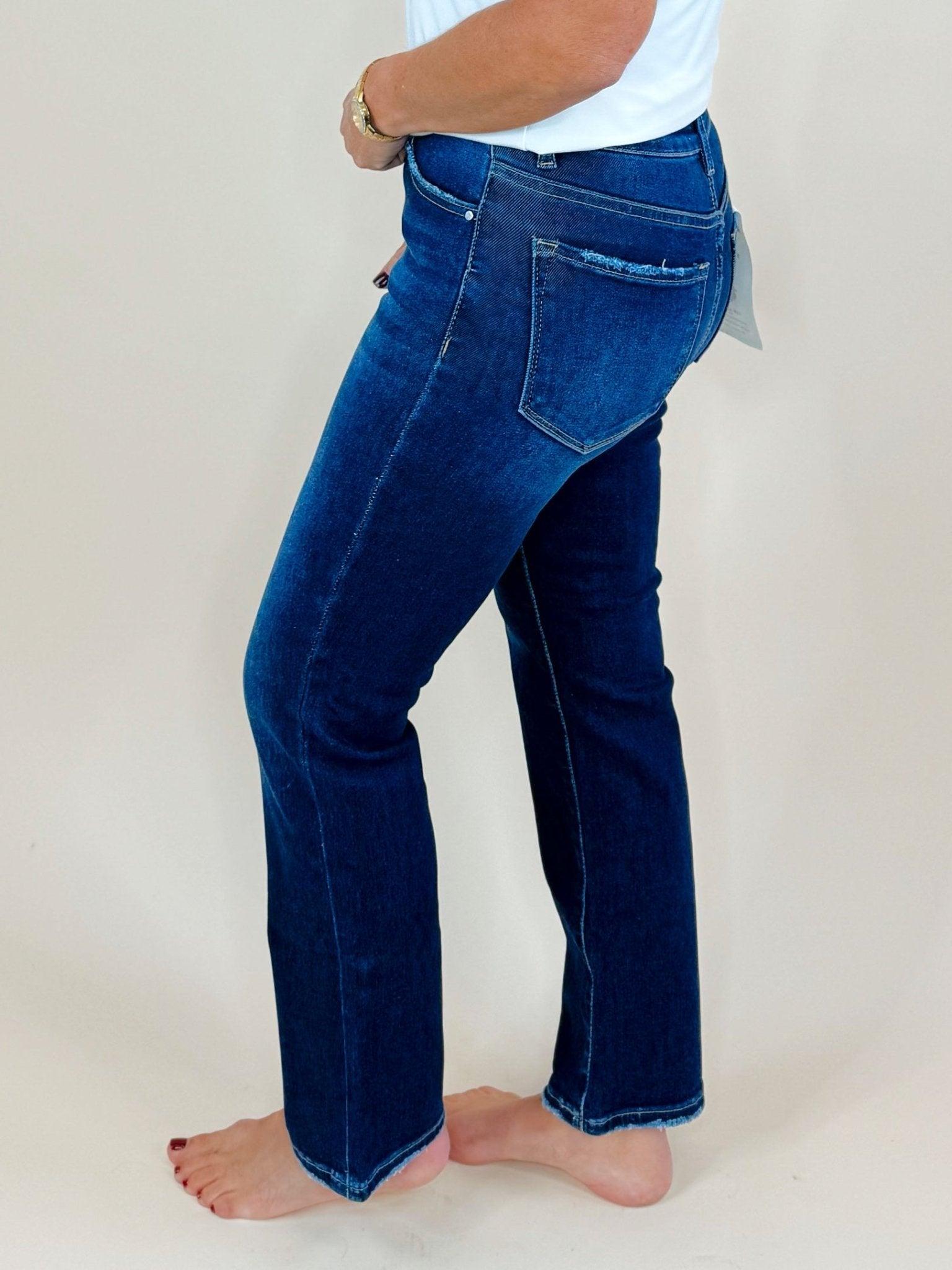 Risen As Always High Rise Cropped Straight Leg Jeans - Jessi Jayne Boutique