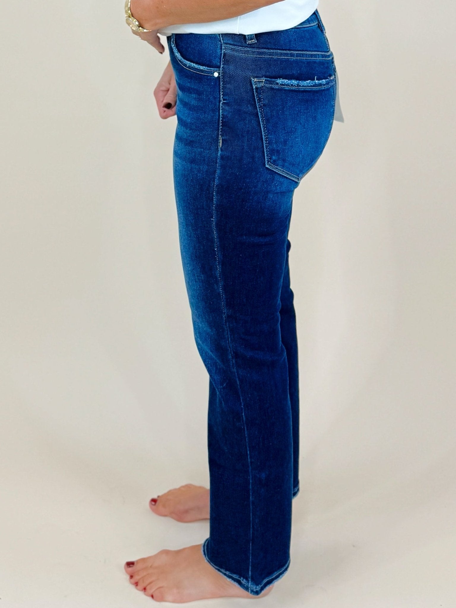 Risen As Always High Rise Cropped Straight Leg Jeans - Jessi Jayne Boutique