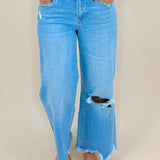 Vervet Haven High Rise Crop Wide Leg Jeans - Jessi Jayne Boutique