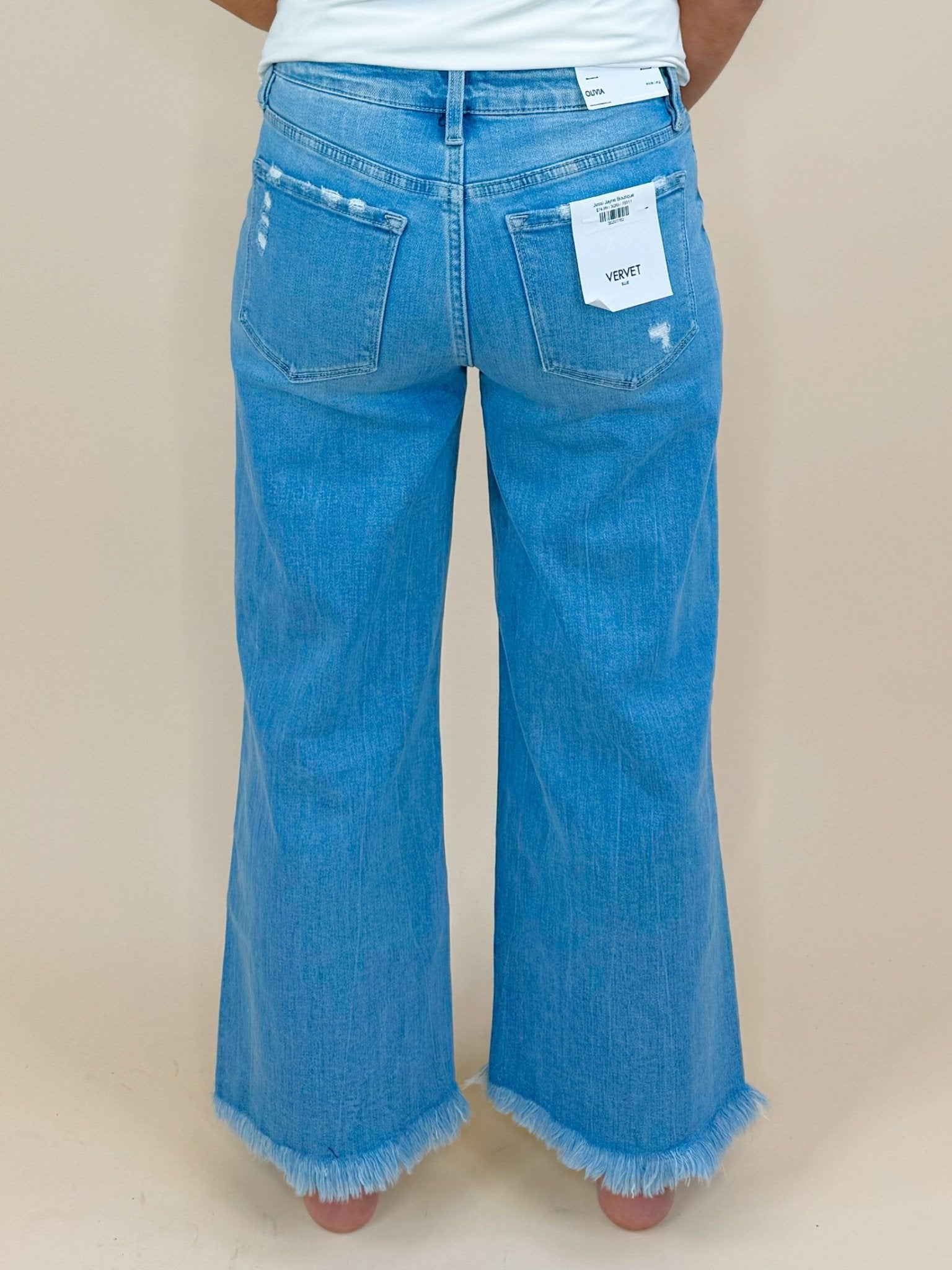 Vervet Haven High Rise Crop Wide Leg Jeans - Jessi Jayne Boutique