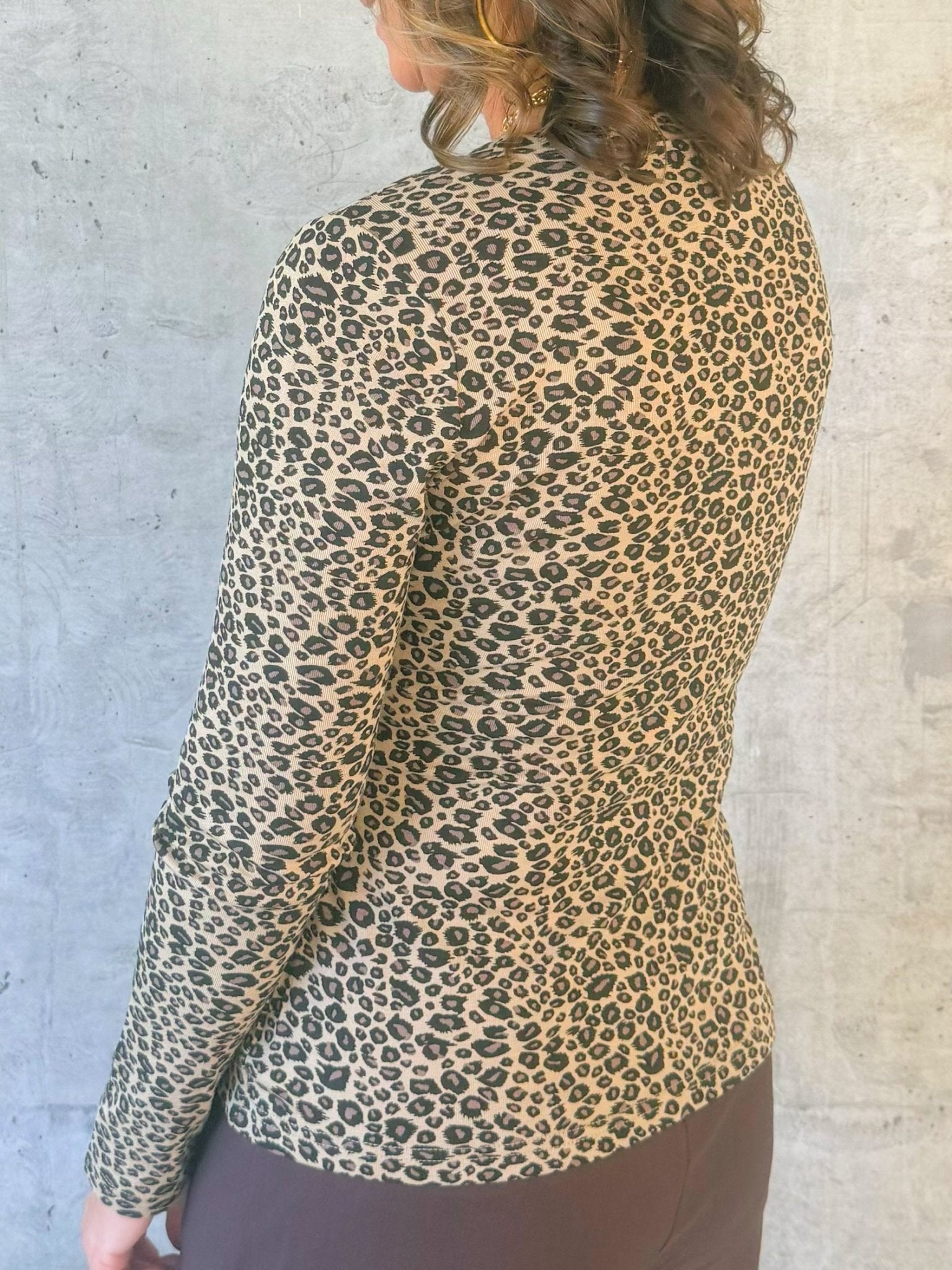 Fierce Fitted Leopard Long Sleeve Top - Jessi Jayne Boutique
