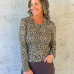 Fierce Fitted Leopard Long Sleeve Top - Jessi Jayne Boutique