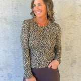 Fierce Fitted Leopard Long Sleeve Top - Jessi Jayne Boutique