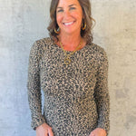 Fierce Fitted Leopard Long Sleeve Top - Jessi Jayne Boutique