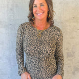 Fierce Fitted Leopard Long Sleeve Top - Jessi Jayne Boutique