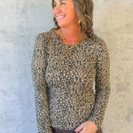 Fierce Fitted Leopard Long Sleeve Top - Jessi Jayne Boutique