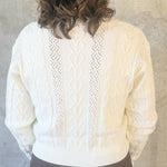 Ivory Cable Knit Cropped Cardigan - Jessi Jayne Boutique
