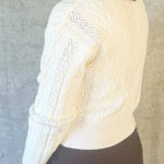 Ivory Cable Knit Cropped Cardigan - Jessi Jayne Boutique