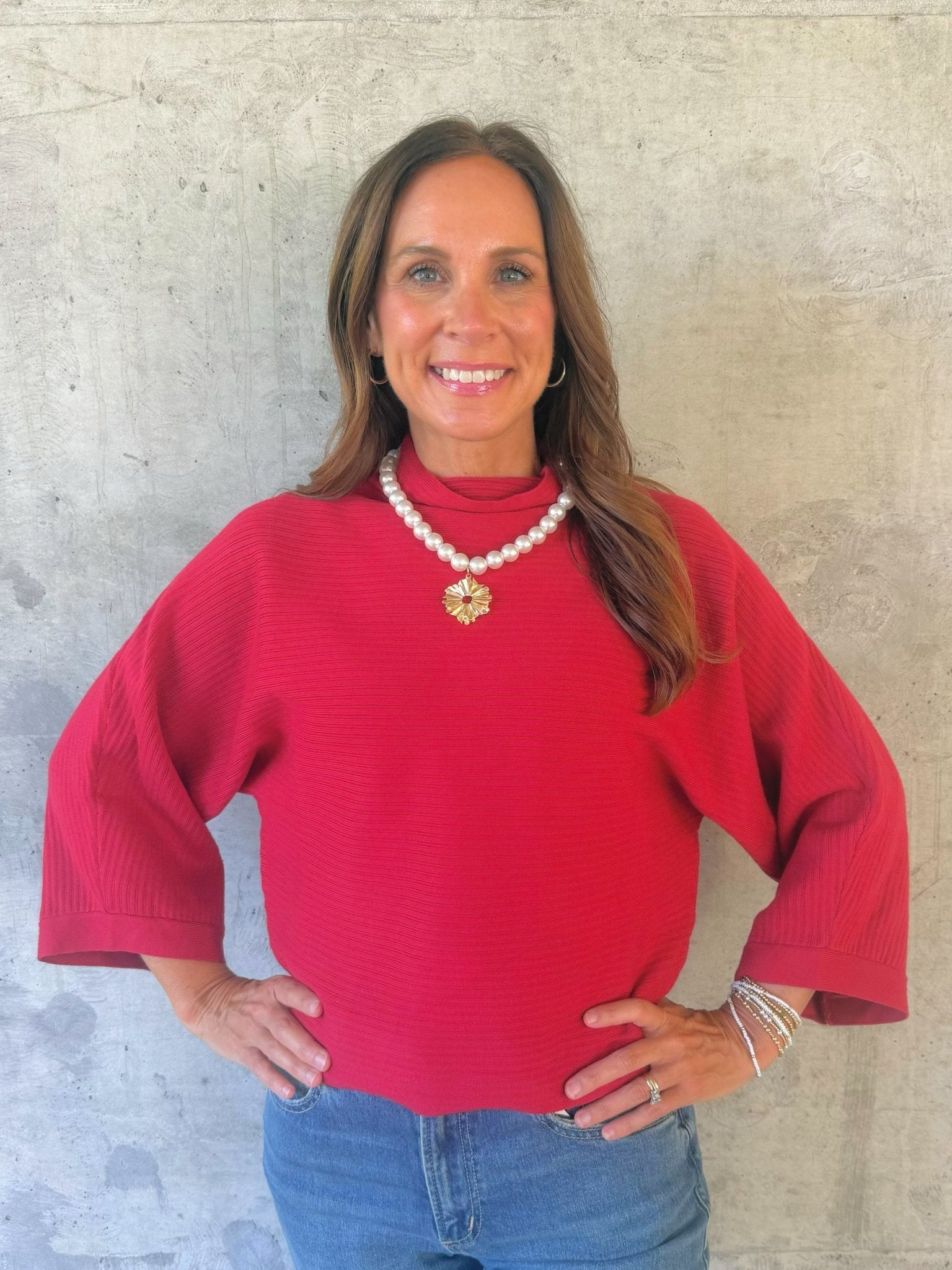 Ruby Ribbed Dolman Top - Jessi Jayne Boutique
