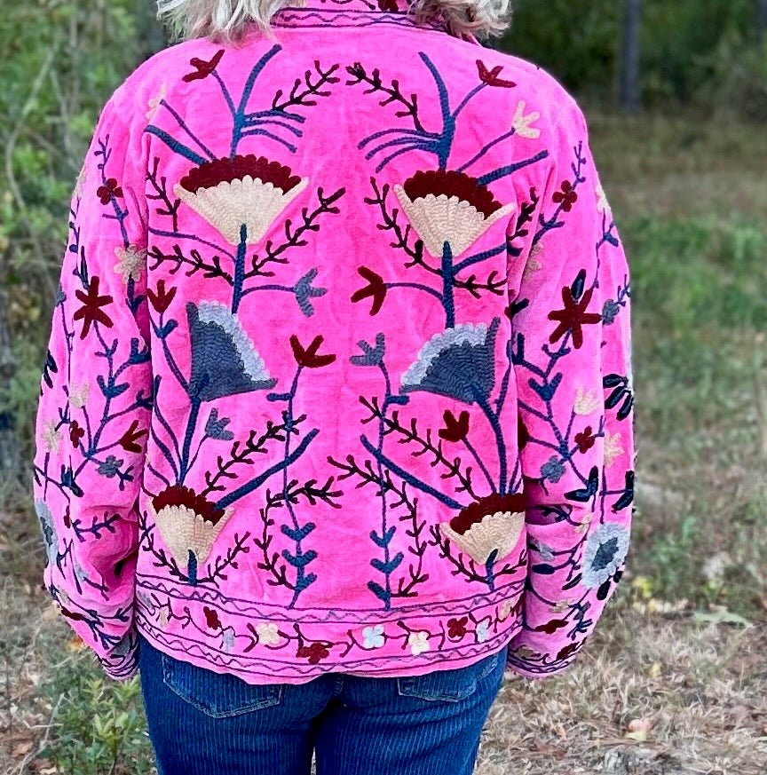 Pretty in Pink Velvet Jacket - Jessi Jayne Boutique