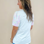 Sparkle & Shine Sequin Sleeve Top - Jessi Jayne Boutique