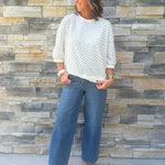 Cocoa Polka Dot Sweatshirt Tee - Jessi Jayne Boutique