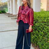 Camille Ruffle Detail Blouse - Jessi Jayne Boutique