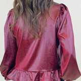 Camille Ruffle Detail Blouse - Jessi Jayne Boutique