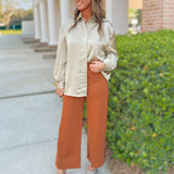 Savannah Satin Lapel Shirt - Jessi Jayne Boutique