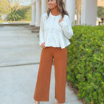 Cream Frosted Flare Sweater Top - Jessi Jayne Boutique