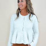 Cream Frosted Flare Sweater Top - Jessi Jayne Boutique