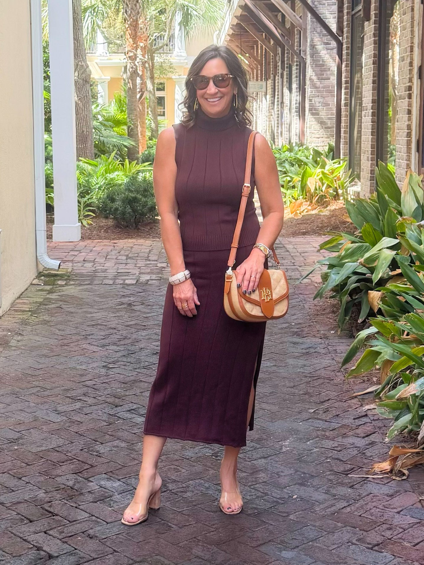 Chocolate Bliss Ribbed Knit Two-Piece Set - Jessi Jayne Boutique