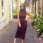 Chocolate Bliss Ribbed Knit Two-Piece Set - Jessi Jayne Boutique
