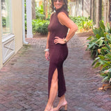 Chocolate Bliss Ribbed Knit Two-Piece Set - Jessi Jayne Boutique