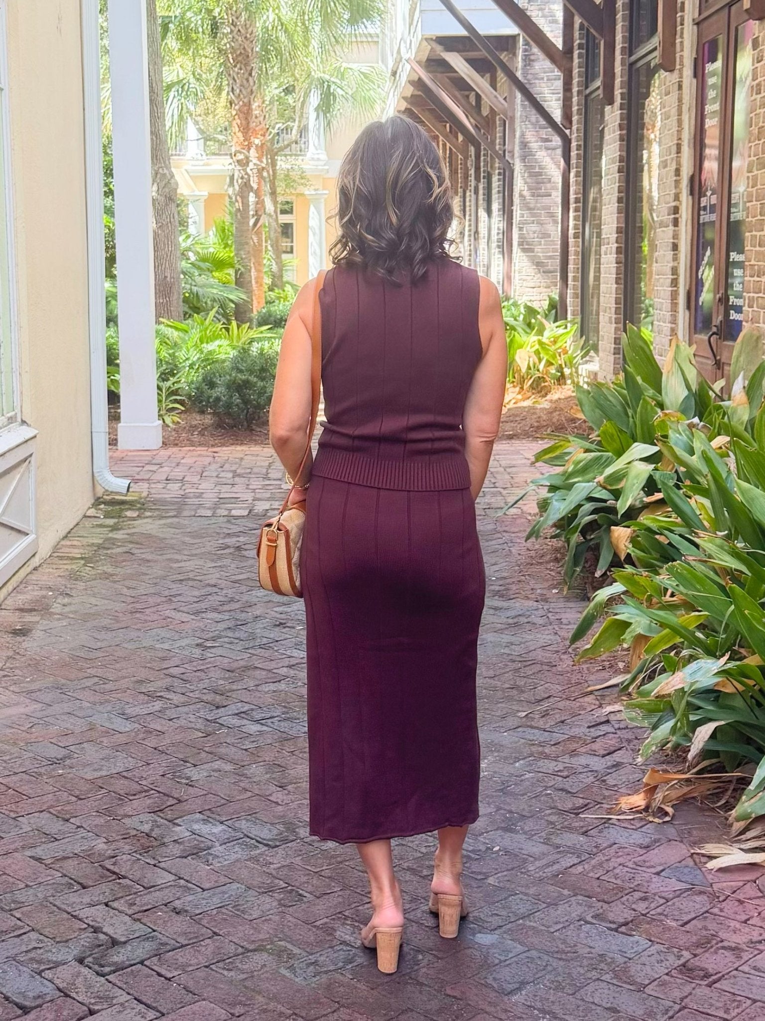 Chocolate Bliss Ribbed Knit Two-Piece Set - Jessi Jayne Boutique
