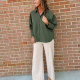Mara Textured Button Down Shirt - Jessi Jayne Boutique