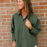 Mara Textured Button Down Shirt - Jessi Jayne Boutique