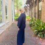 Navy Serenity Pant Set - Jessi Jayne Boutique