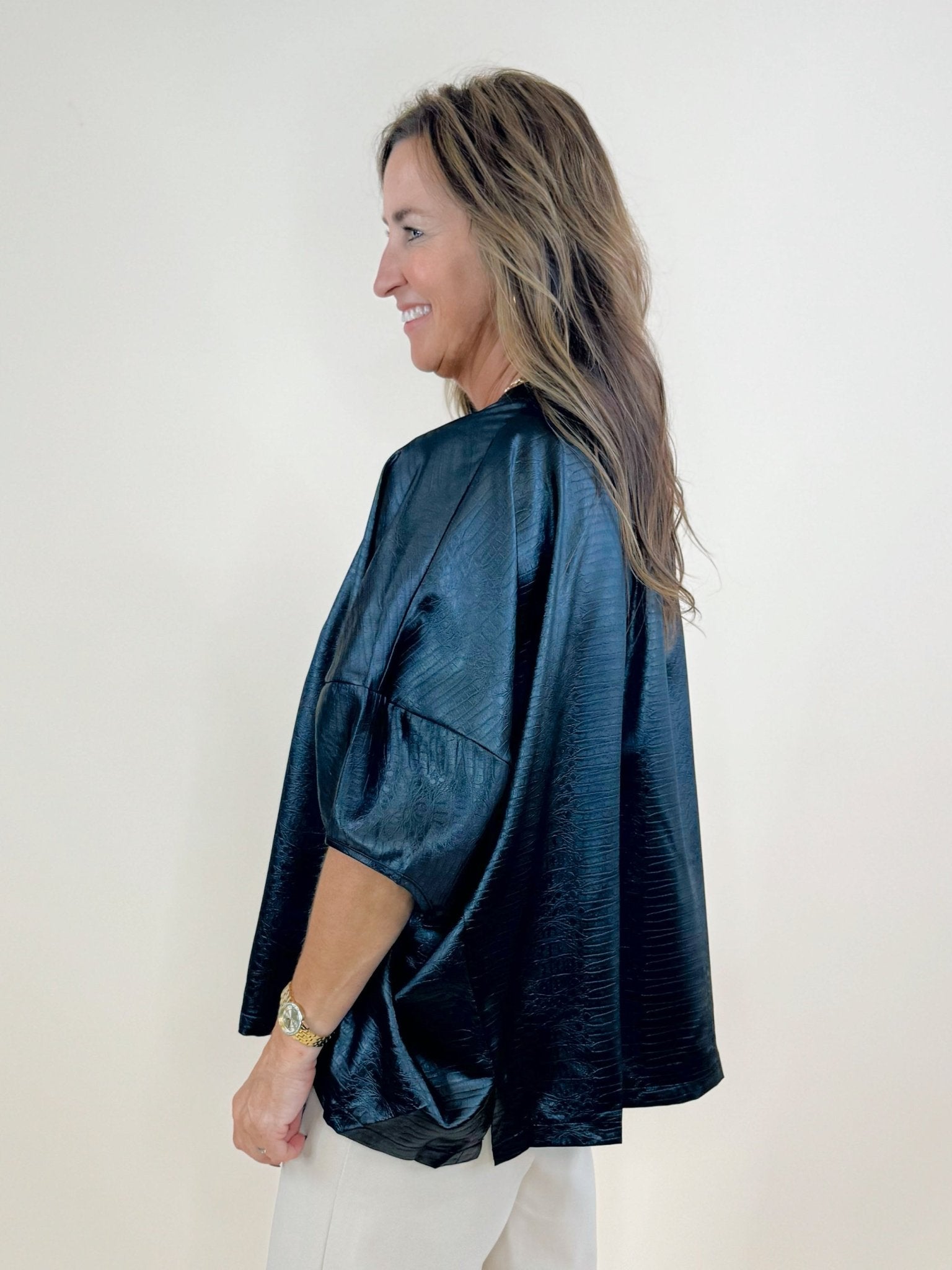 Selene Croc - Texture Zip Top - Jessi Jayne Boutique