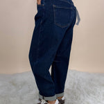 Risen Ribbed Textured Ease Barrel Jeans - Jessi Jayne Boutique