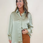 Savannah Satin Lapel Shirt - Jessi Jayne Boutique