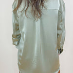 Savannah Satin Lapel Shirt - Jessi Jayne Boutique