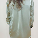 Savannah Satin Lapel Shirt - Jessi Jayne Boutique