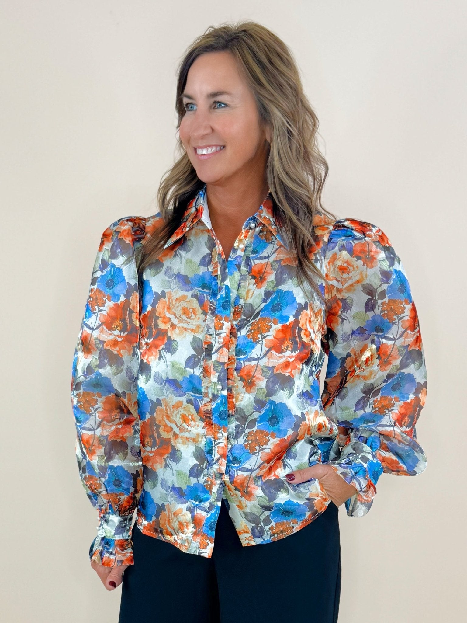 The Maren Floral Blousr - Jessi Jayne Boutique