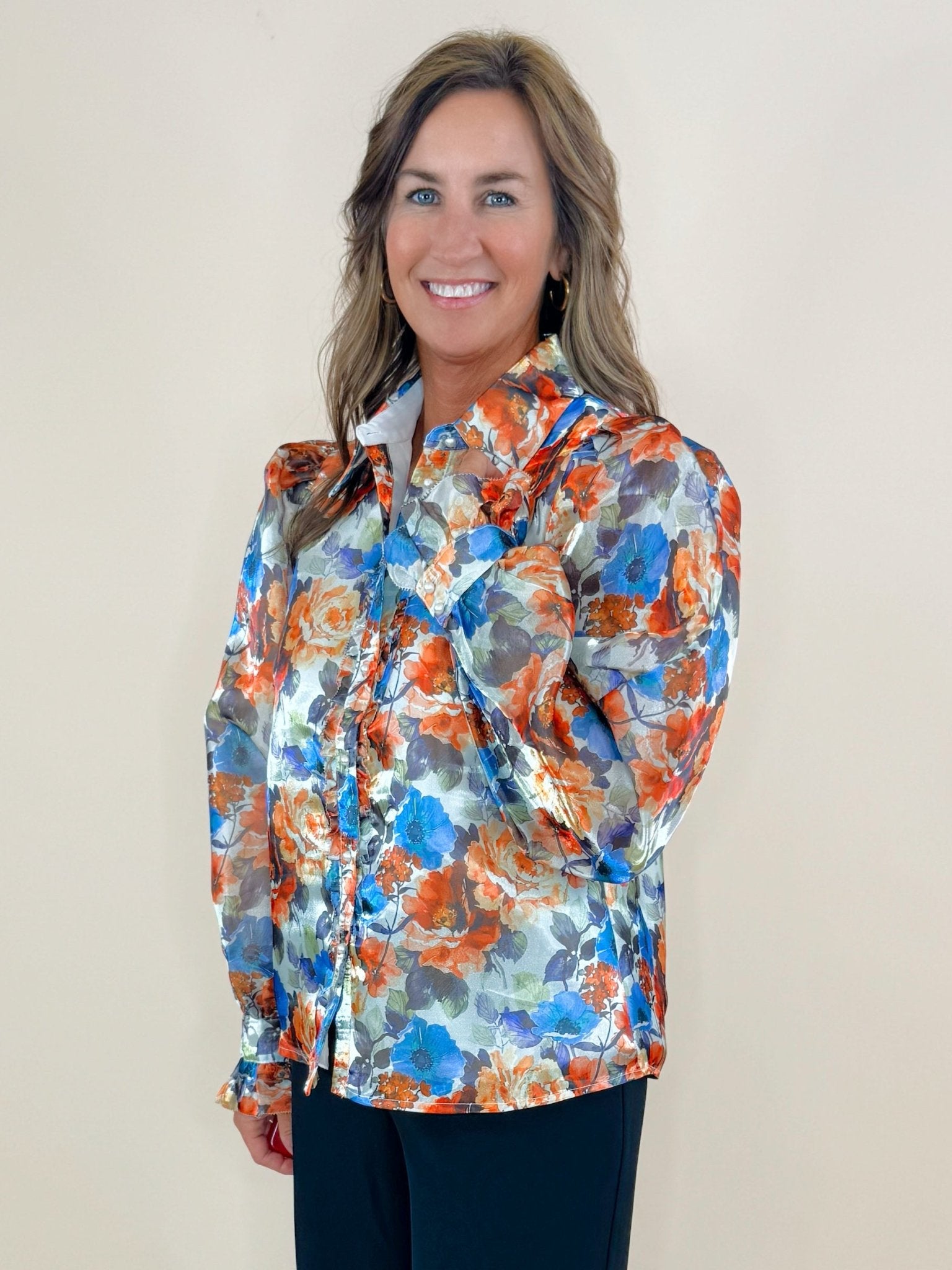 The Maren Floral Blousr - Jessi Jayne Boutique