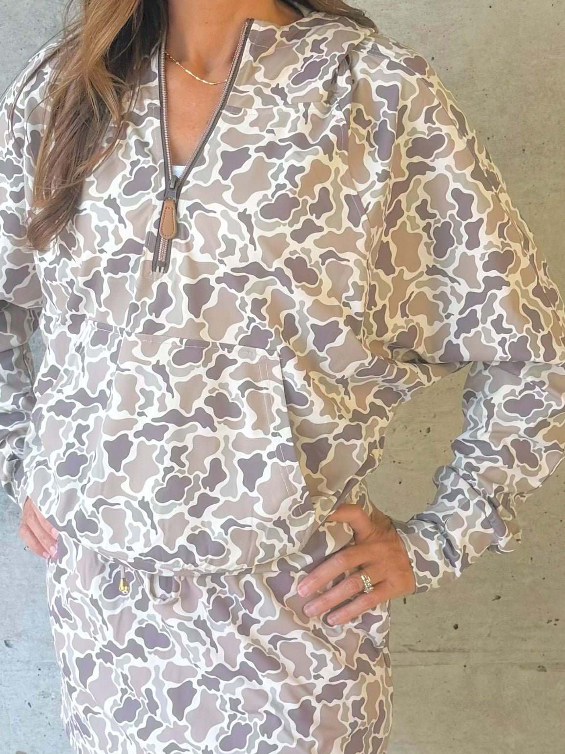 Birdie Duck Camo Quarter Zip Pullover - Jessi Jayne Boutique