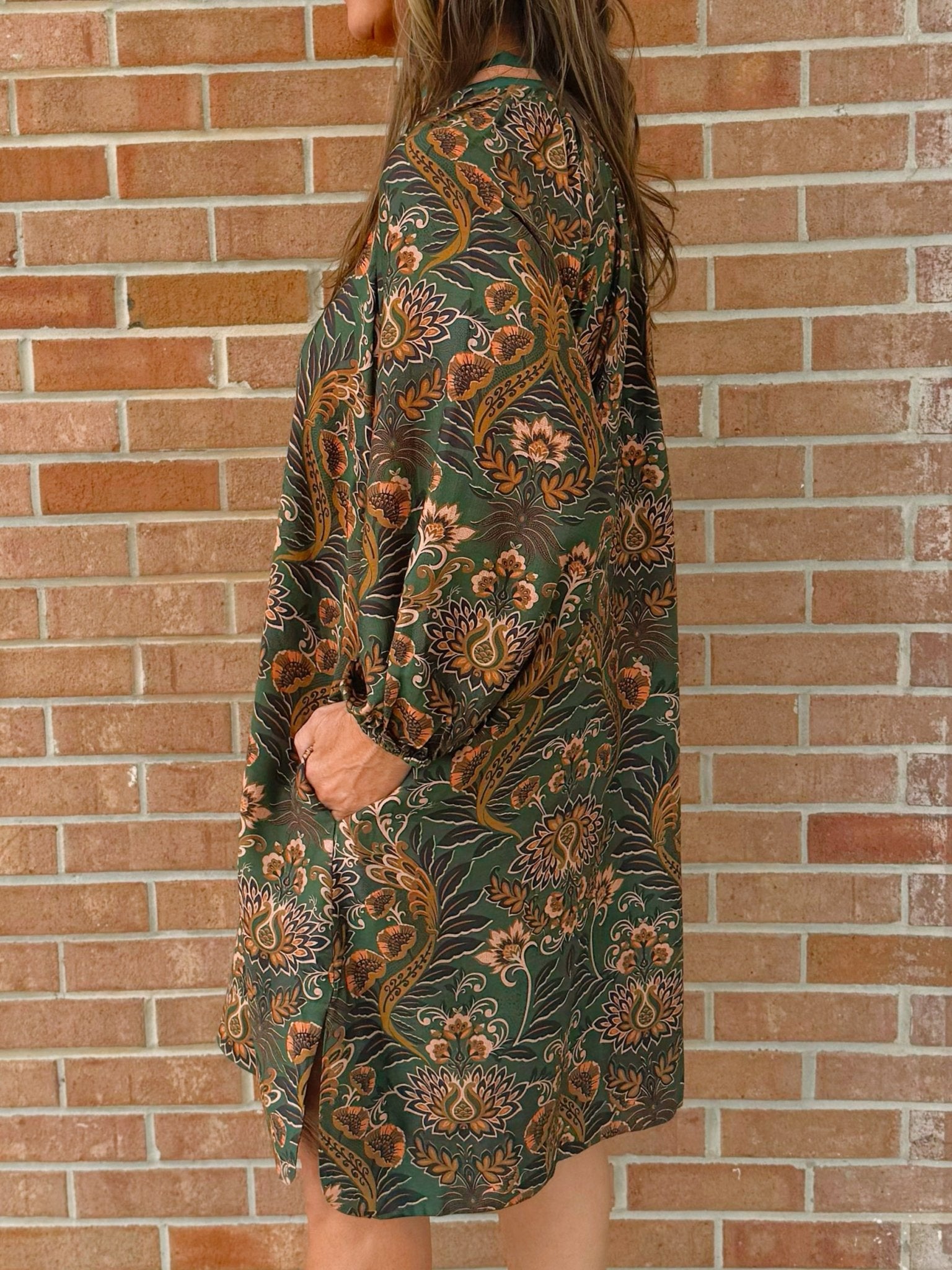 Autumn Tapestry Collared Dress - Jessi Jayne Boutique