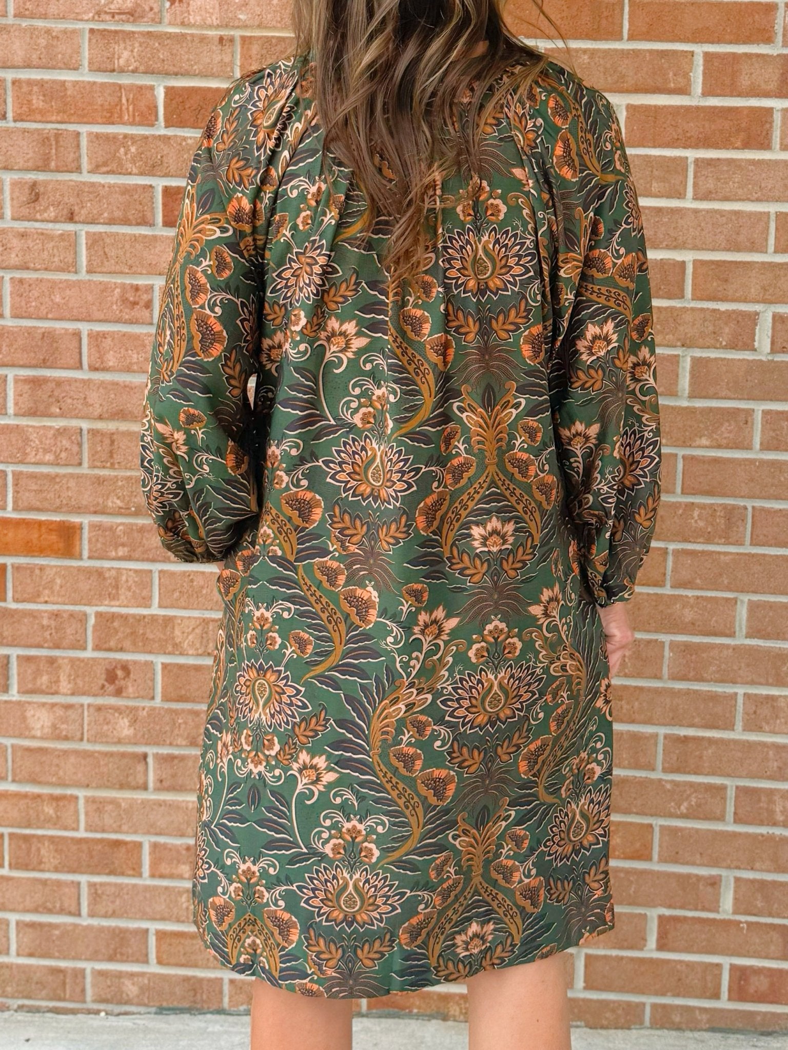 Autumn Tapestry Collared Dress - Jessi Jayne Boutique