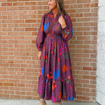 Elora Bloom Plum Maxi Dress - Jessi Jayne Boutique