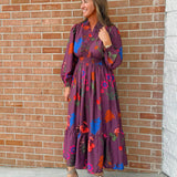 Elora Bloom Plum Maxi Dress - Jessi Jayne Boutique