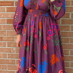 Elora Bloom Plum Maxi Dress - Jessi Jayne Boutique