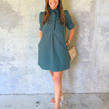 Evergreen Ruffle Mini Dress - Jessi Jayne Boutique