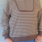 Mocha Lane Stripe Pullover