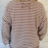 Mocha Lane Stripe Pullover