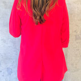 Classic Red Boyfriend Blazer