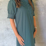 Evergreen Ruffle Mini Dress - Jessi Jayne Boutique